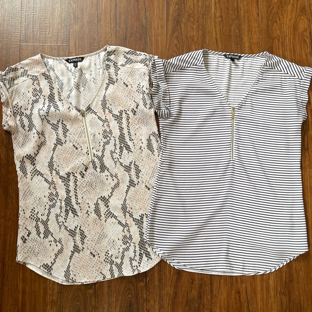 Set of 2 Express Short-Sleeve Dress Shirts